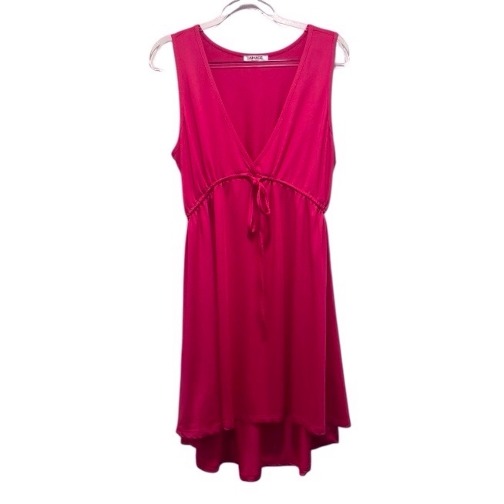 Hot Pink Sz M Flowy Empire Waist Dress Tie Front
Deep V-Neck Vaca Beach Cover Up